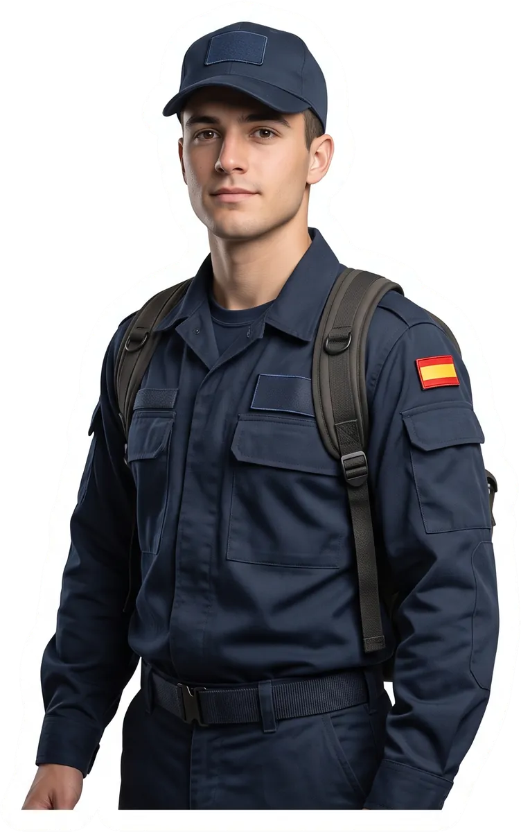 Marinero de la Armada con uniforme de trabajo